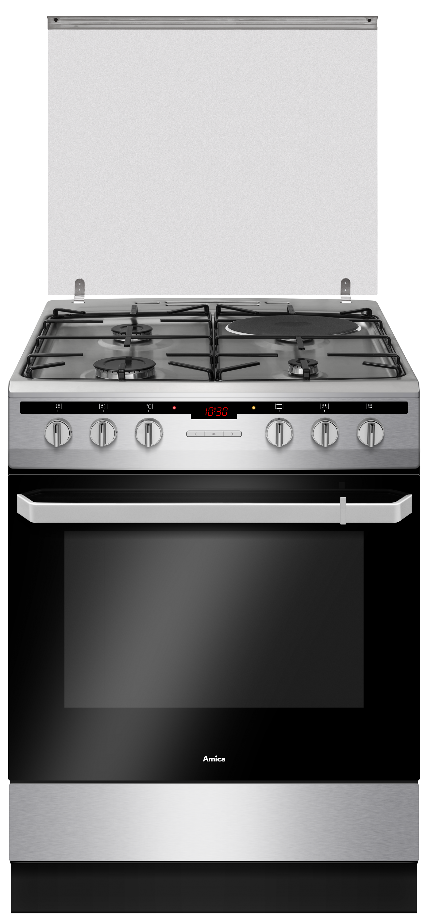 Freestanding cooker with mix hob